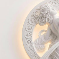 Wall Light | Theodora Sculptural Plaster Wall Sconce | Maximalist Greek Uplighter | Paintable | LED Included | Easy Fit | Handmade UK