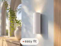 Wall Light | Haven Plaster Wall Sconce | Boutique Bedroom Soft Glow Uplighter | Paintable | LED Included | Easy Fit | Handmade UK