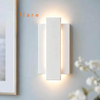 Wall Light | Hadrian Organic Modern Plaster Wall Sconce | Soft Uplighter | Paintable | LED Included | Easy Fit | Handmade UK