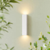 Wall Light | Japandi Mini Plaster Wall Sconce | Slim Compact Minimalist Uplighter | Paintable | LED Included | Easy Fit | Handmade UK