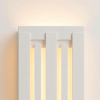 Wall Light | Nero Bauhaus Rectangular Plaster Wall Sconce | Soft Glow Uplighter | Paintable | LED Included | Easy Fit | Handmade UK