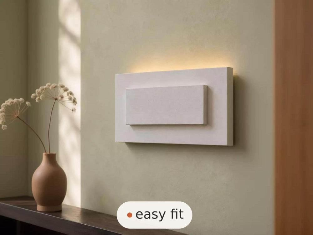 Wall Light | Valkyrie Linear Plaster Wall Sconce | Minimalist Modernist Uplighter | Paintable | LED Included | Easy Fit | Handmade UK