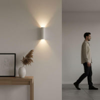 Wall Light | Haven Plaster Wall Sconce | Boutique Bedroom Soft Glow Uplighter | Paintable | LED Included | Easy Fit | Handmade UK