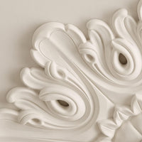 Ceiling Rose | Regency Scroll Plaster Medallion | Decorative Ceiling Detail | Paintable | Easy Fit | Handmade UK