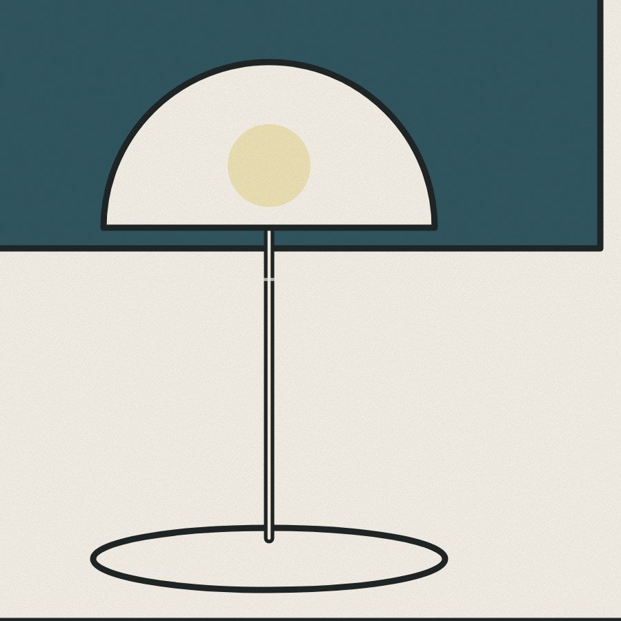 A simple glass dome lamp: function first, nothing extra.
