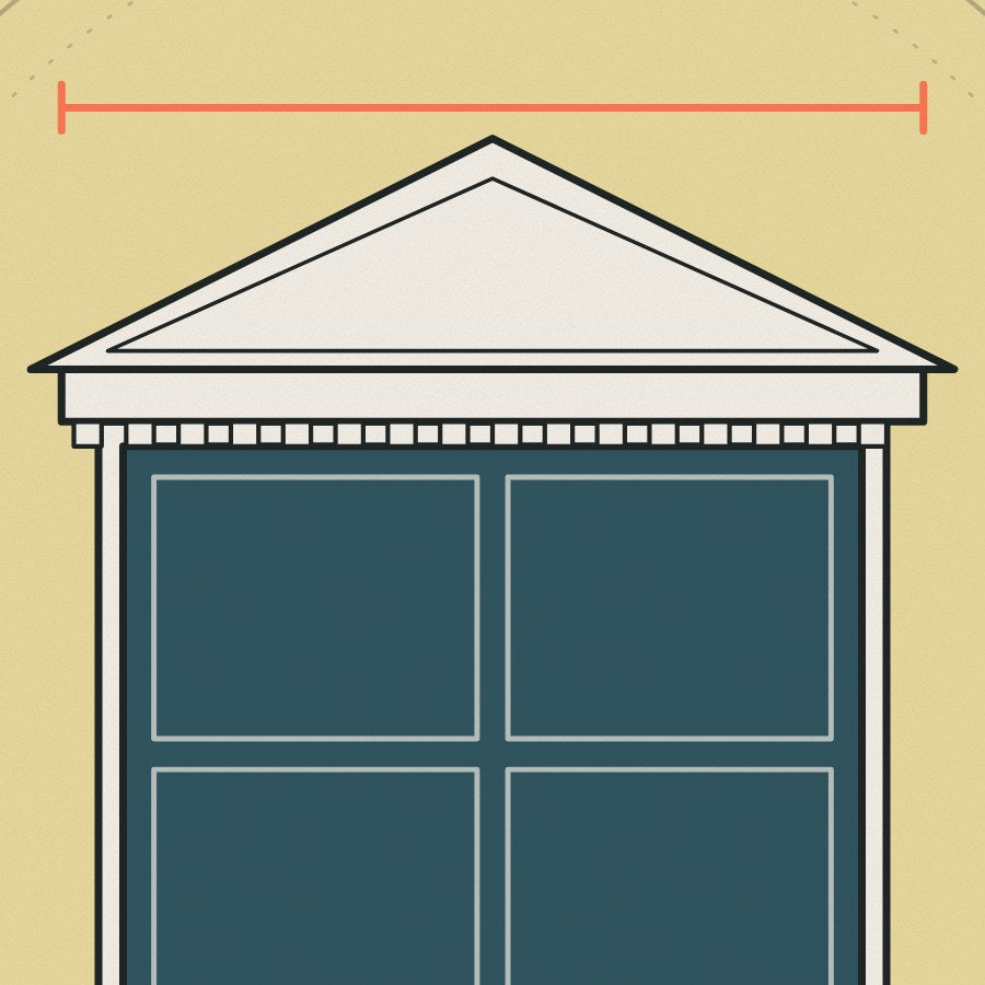 Measure the architrave first, then allow a little overhang either side.