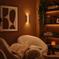 Wall Light | Haven Plaster Wall Sconce | Boutique Bedroom Soft Glow Uplighter | Paintable | LED Included | Easy Fit | Handmade UK
