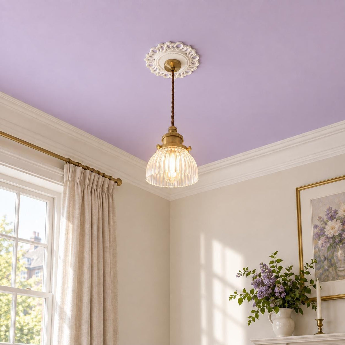 Regency Ceiling Medallion | Ornate Plaster Ceiling Rose | Pendant Light | 10 Inch – Carlton