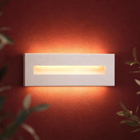 Wall Light | Hades Linear Plaster Wall Sconce | Long Hallway Minimalist Uplighter | Paintable | LED Included | Easy Fit | Handmade UK