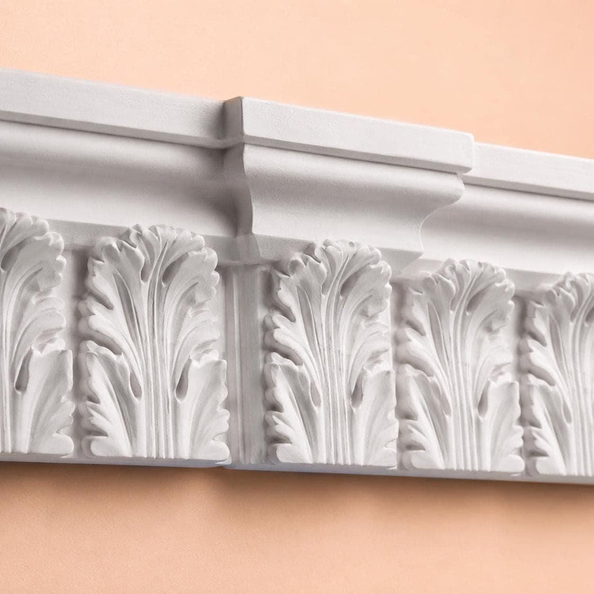 Acanthus Single Leaf Overdoor Pediment