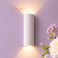 Wall Light | Haven Plaster Wall Sconce | Boutique Bedroom Soft Glow Uplighter | Paintable | LED Included | Easy Fit | Handmade UK