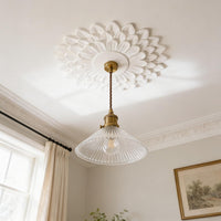 Ceiling Rose | Dahlia Floral Plaster Medallion | Regency Botanical Detail | Paintable | Easy Fit | Handmade UK