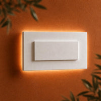 Wall Light | Valkyrie Linear Plaster Wall Sconce | Minimalist Modernist Uplighter | Paintable | LED Included | Easy Fit | Handmade UK