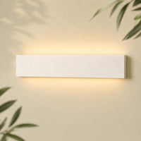 Wall Light | Lumen Linear Plaster Wall Sconce | Minimalist Horizontal Uplighter | Paintable | LED Included | Easy Fit | Handmade UK
