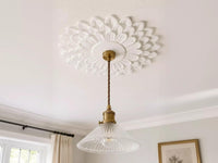 Ceiling Rose | Dahlia Floral Plaster Medallion | Regency Botanical Detail | Paintable | Easy Fit | Handmade UK