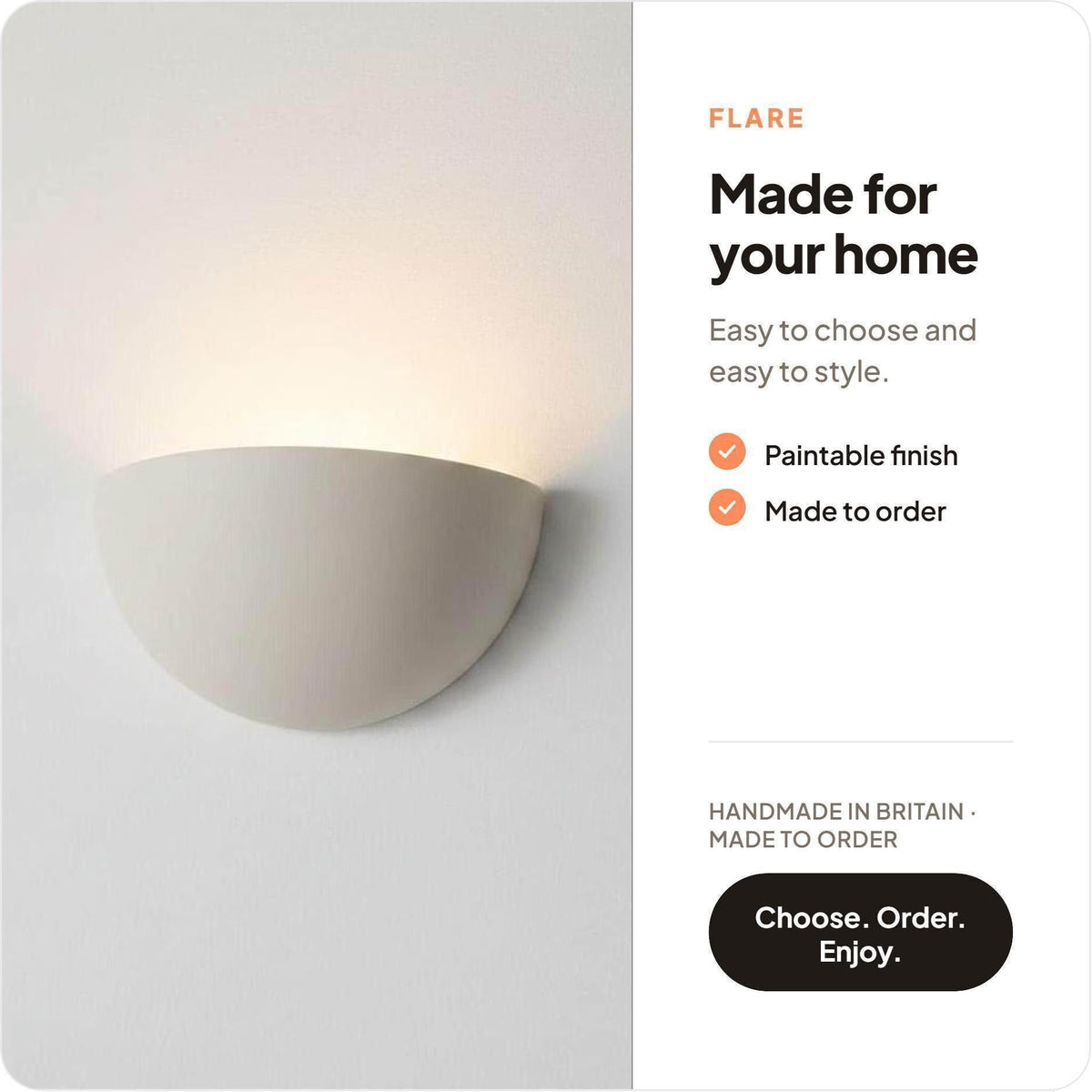 Luna Pebble Wall Light