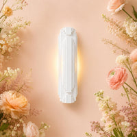 Wall Light | Manhattan Art Deco Plaster Wall Sconce | Skyscraper Stepped Uplighter | Paintable | LED Included | Easy Fit | Handmade UK