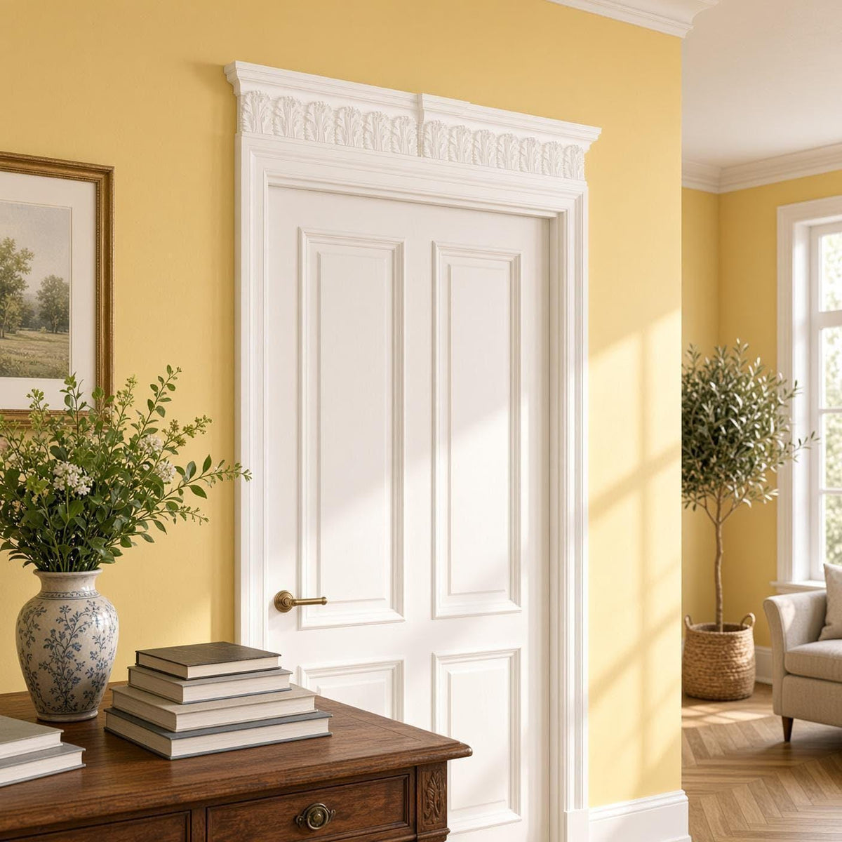 Acanthus Overdoor Pediment