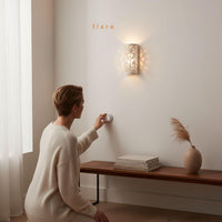 Wall Light | Bloom Floral Farmhouse Plaster Wall Sconce | Botanical Uplighter | Paintable | LED Included | Easy Fit | Handmade UK