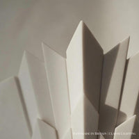 Wall Light | Genesis Art Deco Geometric Plaster Wall Sconce | Sculptural Uplighter | Paintable | LED Included | Easy Fit | Handmade UK