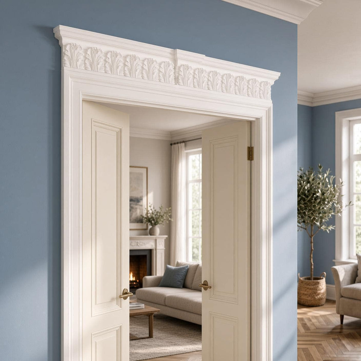 Acanthus Overdoor Pediment