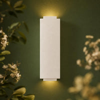 Wall Light | Octavian Tall Geometric Plaster Wall Sconce | Minimalist Uplighter | Paintable | LED Included | Easy Fit | Handmade UK