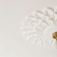 Ceiling Rose | Dahlia Floral Plaster Medallion | Regency Botanical Detail | Paintable | Easy Fit | Handmade UK