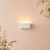 Wall Light | Scandi Mini Plaster Wall Sconce | Slim Compact Minimalist Uplighter | Paintable | LED Included | Easy Fit | Handmade UK