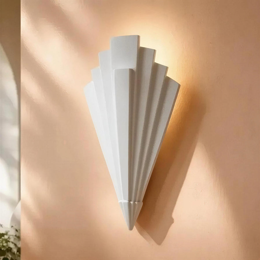 Handmade Wall Light | Multicolour Battery LED or Mains | Geometric Art Deco Sconce, 11 × 7 in | Easy Install — Neo-Deco — photograph 1