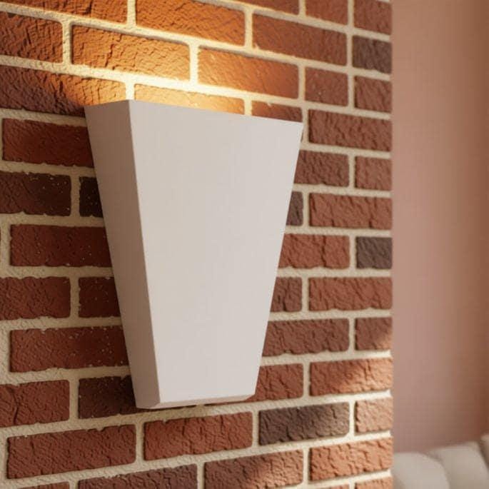 Handmade Wall Light | Multicolour Battery LED or Mains | Art Deco Geometric, 9 × 7 in | Easy Install — Triangle — photograph 1