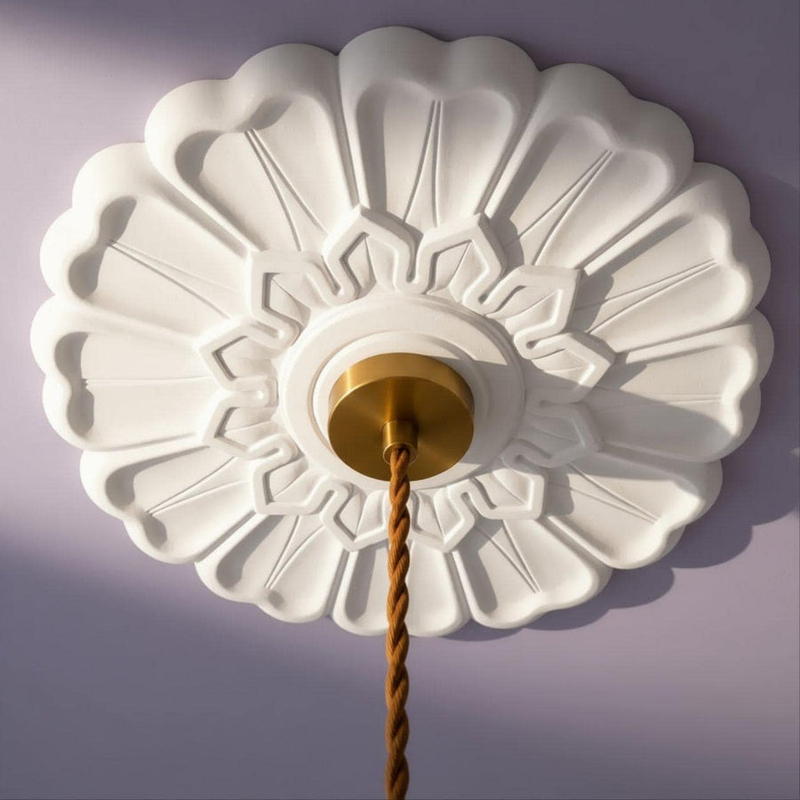Ceiling Rose | Victorian Botanical Medallion, 8 in | Handmade — Windsor — photograph 1