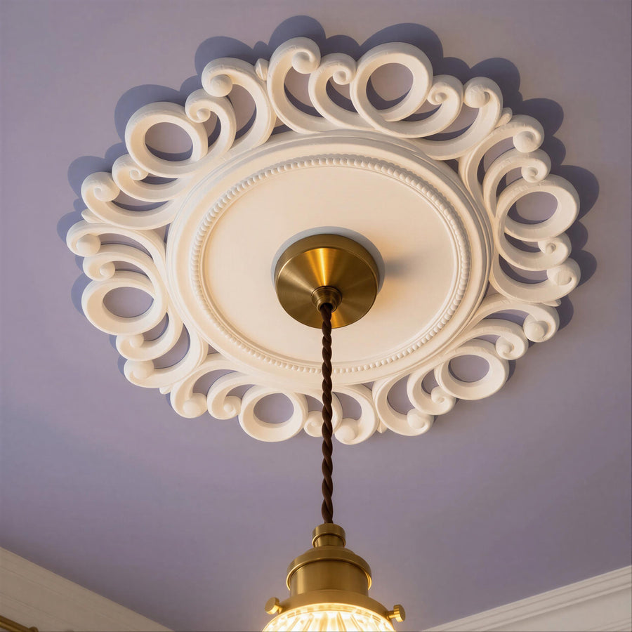 Ceiling Rose | Georgian Ornate Medallion, 10 in | Handmade — Carlton — photograph 1