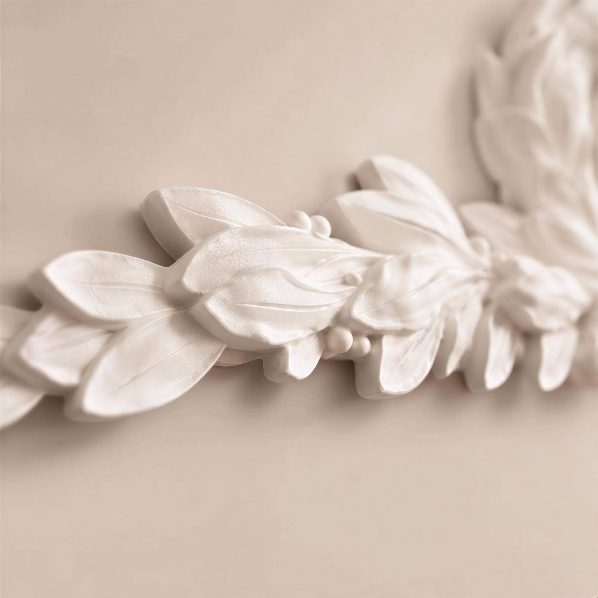 Handmade Overdoor Pediment | Laurel Classical Decor | 28 × 7 in — Laureate — photograph 10