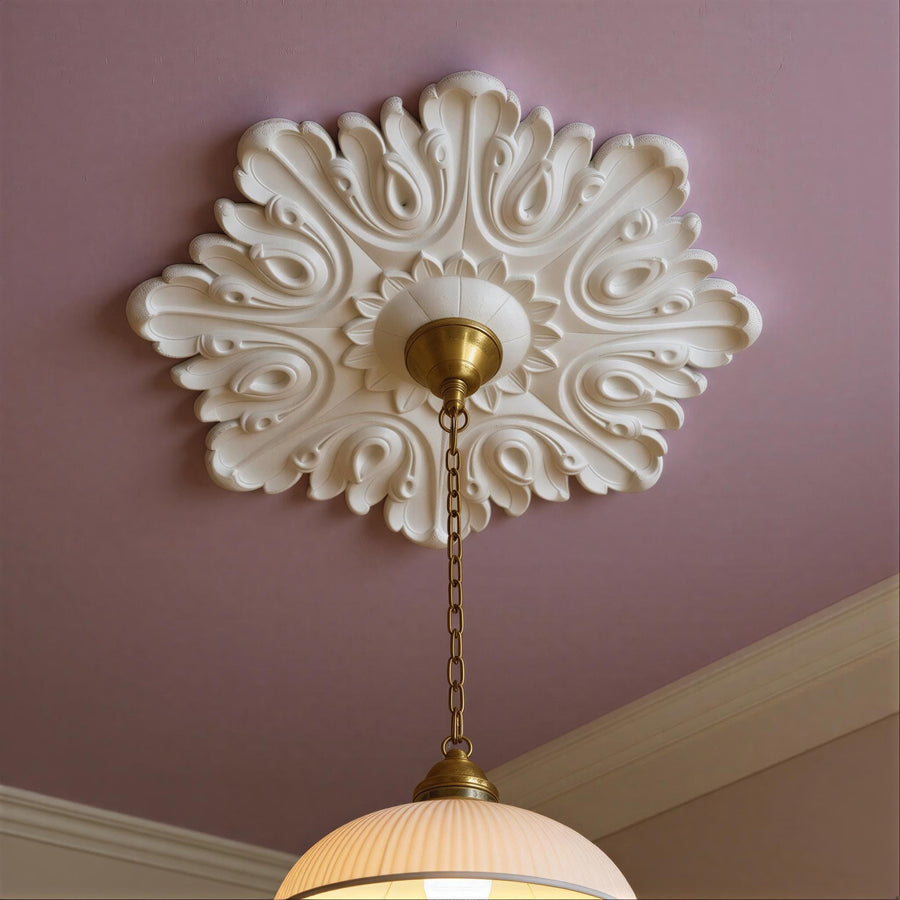 Ceiling Rose | Victorian Georgian Medallion, 11 in | Handmade — Viceroy — photograph 1