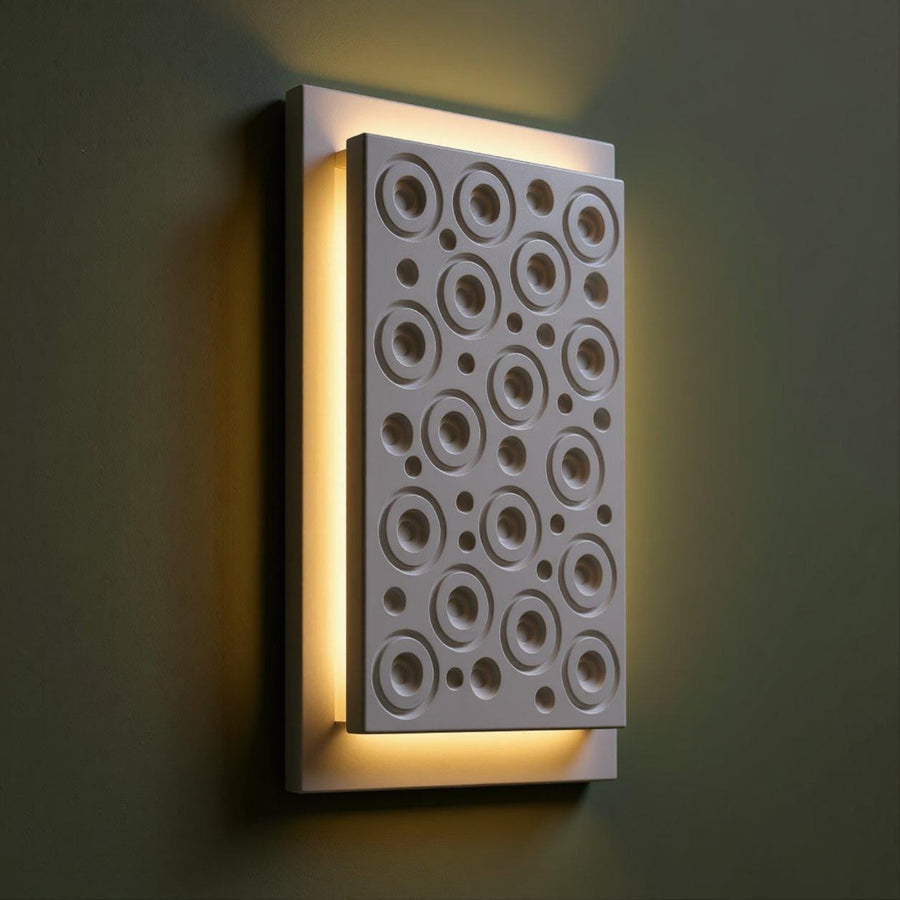 Handmade Wall Light | Multicolour Battery LED or Mains | Sculptural Minimalist Sconce, 11.5 × 8 in | Easy Install — Organic Modern — photograph 1