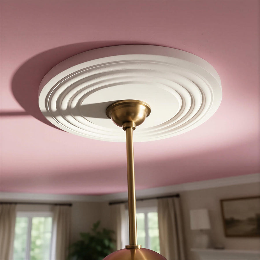 Ceiling Rose | Mid-Century Medallion, 9.8 in | Handmade — Catalyst — photograph 1