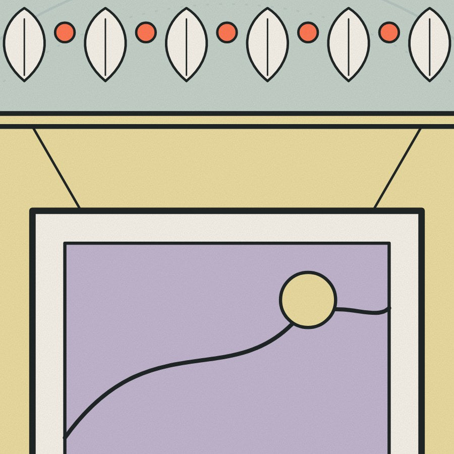 The picture rail and frieze: an Edwardian way to give a tall wall a lighter top.