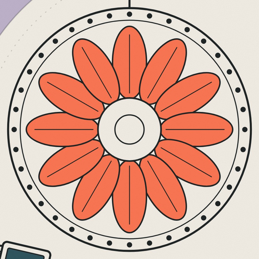 Paint picks out every petal. Thin coats keep the beads and leaves crisp.
